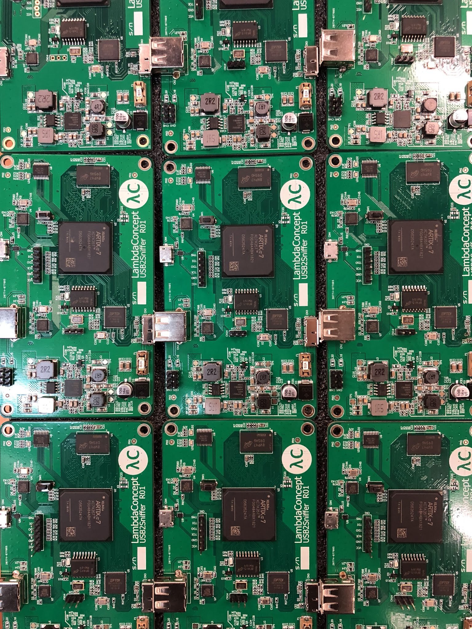 LambdaConcept on Twitter: "This is our new toy: - Artix 7 FPGA - 2 High Speed USB ULPI (male/female) - FT601 3.0 w/ 5Gbps bandwidth - 256MB RAM Use cases: -