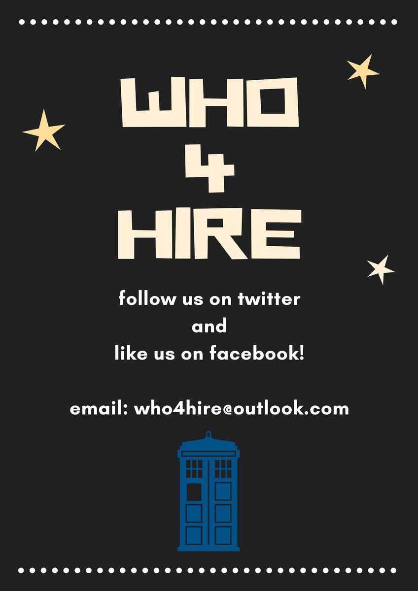 who4hire's tweet photo. W H O 4 H I R E - C O N F I R M E D E V E N T S 2 0 1 9

FEB 
6th - Halicon 3

MARCH 
16th - Keighley Comic Con 

APRIL 
14th - Cars And Stars
22nd - Morcambe Comic Con

MAY 
25th - Huddersfield Comic Con 

JUNE 
29/30th - Blackpool Comic Con https://t.co/ZpsmWLhoF4