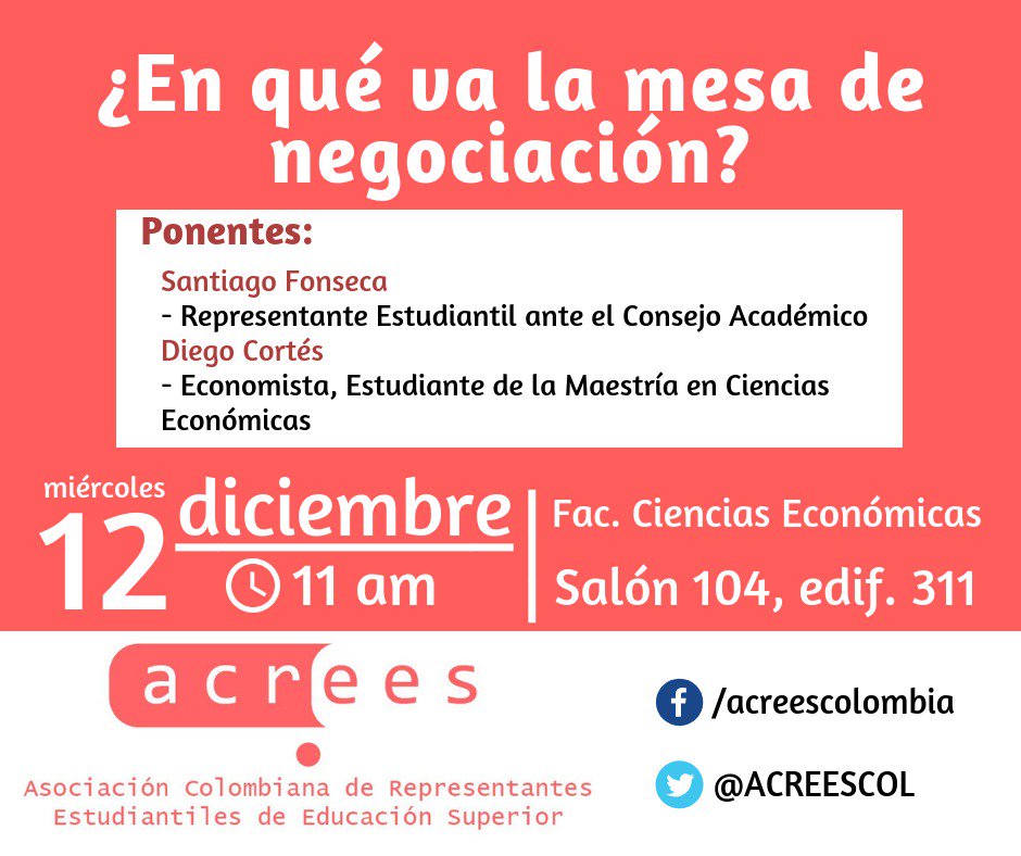 Sanfocas's tweet photo. Seguimos en nuestro deber de informar en la @UNColombia sobre las discusiones de la mesa de negociación con el Gobierno:
Insistimos en @ACREESCOL que con el Paro Nacional hemos avanzado en la lucha de por la educación como un derecho para todos los colombianos. https://t.co/37zDu119y1