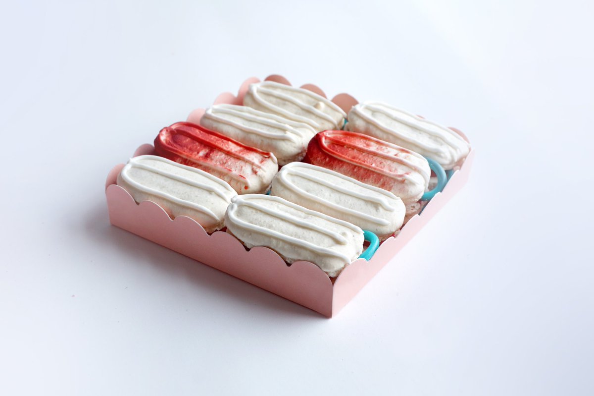 MeredithGlobal's tweet photo. And if you want something tasty to go with it how about a box of @OhlalaLtd tampon macarons that we designed. Every box raises money for the brilliant @bloodygood__ and they are available here https://t.co/GwTUIexIp5 - help end period poverty!! 💕#donate https://t.co/O3bwVyOZdM