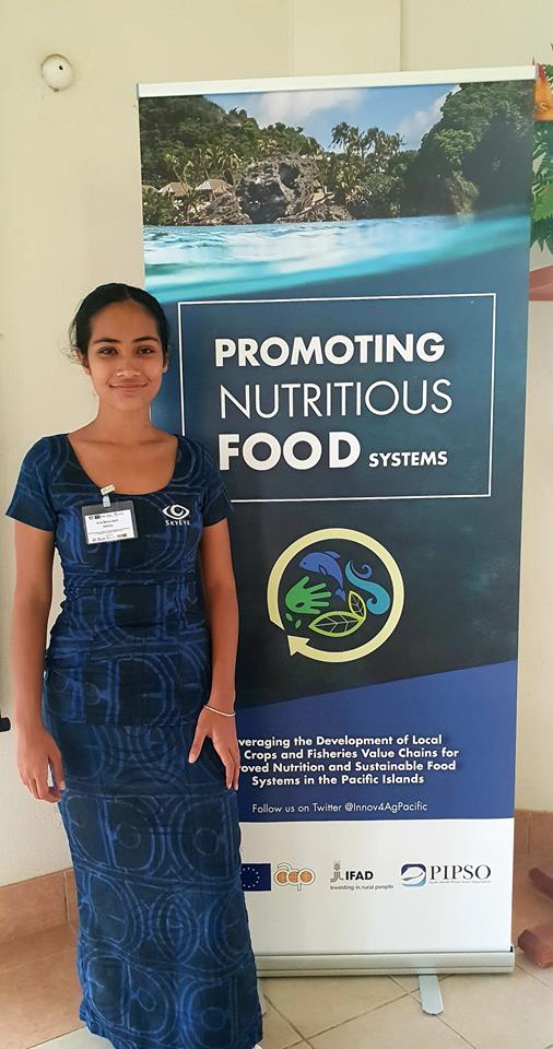 SkyeyePacific's tweet photo. Our Geo-Tech Officer Anamaria Saili presented SkyEye's pitch and engaged in powerful workshops focused on leveraging technology to deliver solutions that connect to real problems of our Pacific users. 
@DigicelITO @Innov4AgPacific @CTAflash @UNCDFPFIP @PrituPritesh https://t.co/pQNOTwuELA