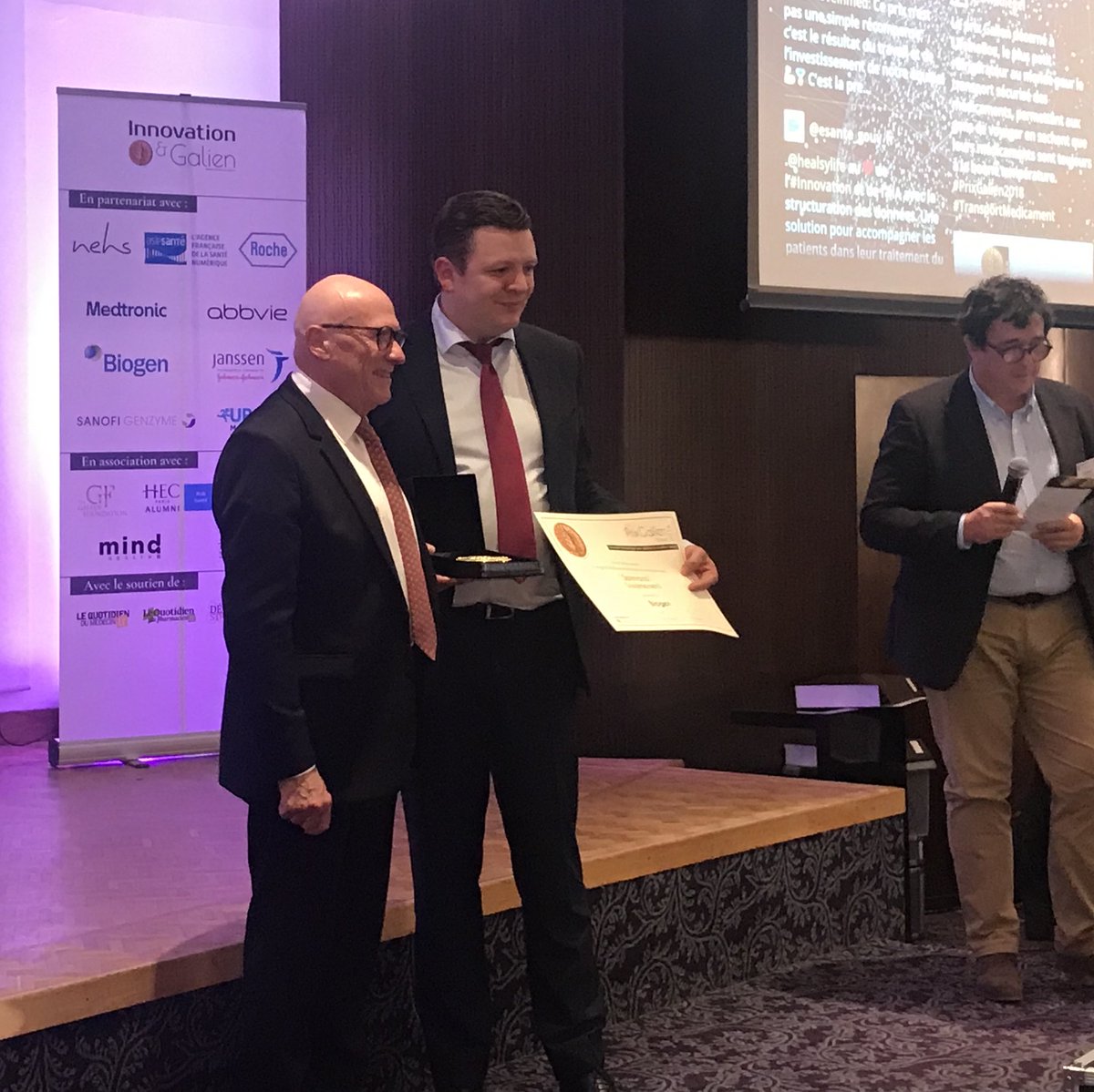 [En direct du #PrixGalien2018] Dans la catégorie Médicaments destinés aux maladies rares, le Prix Galien 2018 est attribué à Biogen pour Spinraza®, traitement de l’amyotrophie spinale 5q