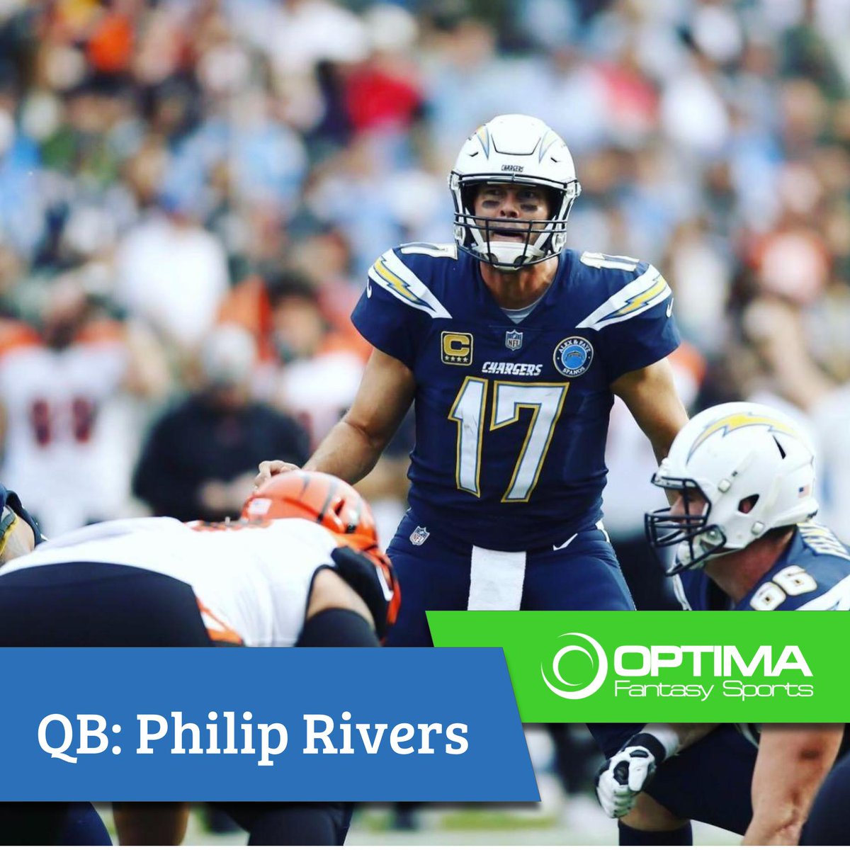 OptimaFantasy's tweet photo. Week 15 of the fantasy football season is here, and that means it's the semifinals of the fantasy playoffs. Philip Rivers was quiet in a good matchup with the Bengals last week, but with his backs banged up, game flow will call upon him to throw often, bust still a strong start. https://t.co/J7iIwCjVxg