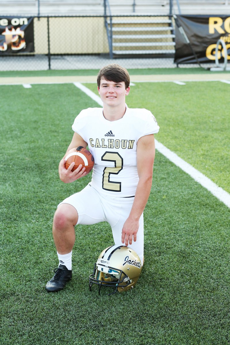 CHSJacketsFB's tweet photo. Calhoun High School Senior Payton Morrow - Class of 2019 - Defensive Back/Wide Receiver. For more information about Payton, DM us here @CHSJacketsFB or Head Football Coach Hal Lamb @dajacket1 or email lambh@calhounschools.org! Highlights on @Hudl https://t.co/BI42F99nEe https://t.co/nJpFgQCw1i