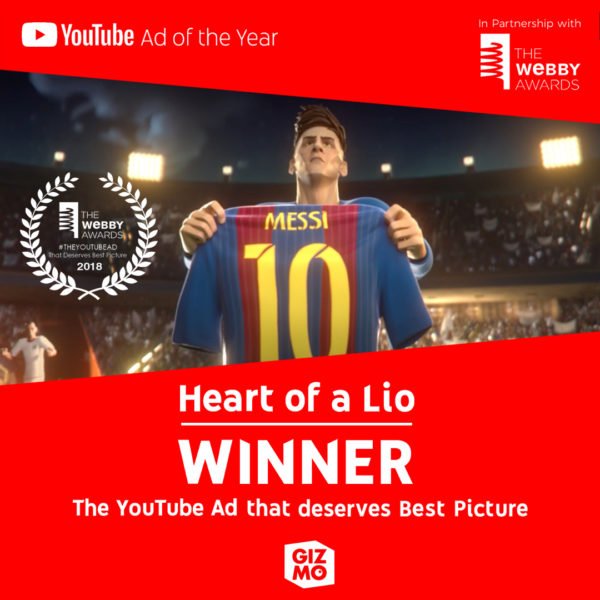 Heart of a Lio, la producción argentina gano el premio #TheYouTubeAd of The Year http://dlvr.it/QtTjZm