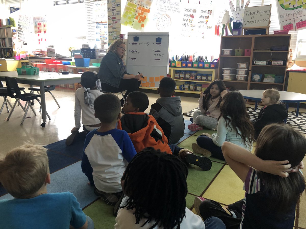 We love having <a href="/denisegwilson/">Denise Gielas Wilson</a> come in to practice math talks with us! #GrowingTogether