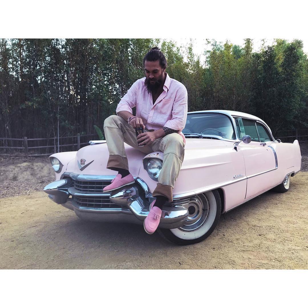 Momoa wearing the Del Rey's, LA