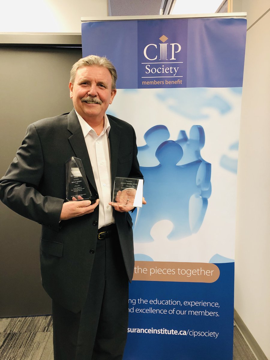 Congratulations to Brian Speirs, IISA's Instructor of the Year! Brian also received the IISA Milestone Award and they are both very much deserved! #Insurance #CIPprogram #NeverStopLearning