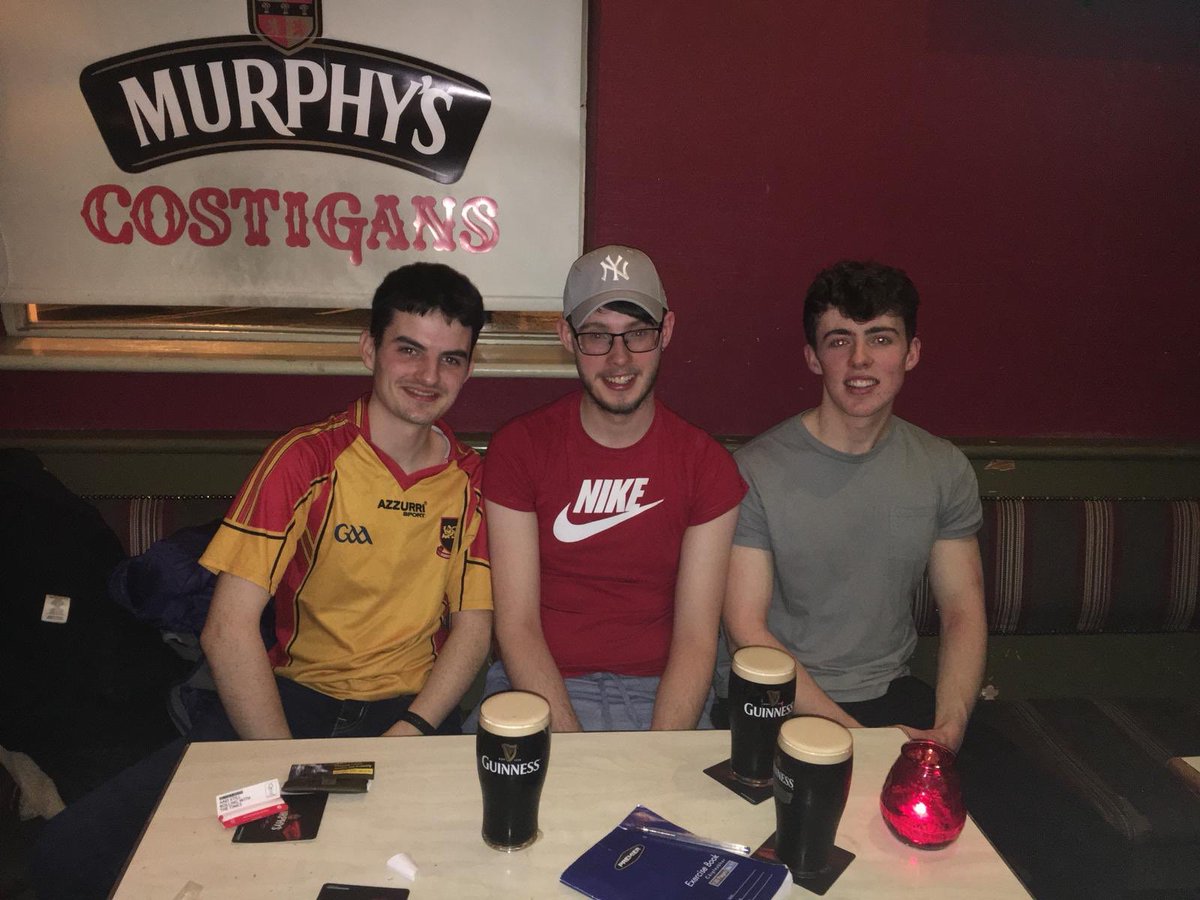 costiganscork's tweet photo. Joe, Ross and Niall taking a well earned break from exams to have a pint or 7ππ
#costigans #costiganspub #purecork #wearecork #irishpub https://t.co/DuuW8sblAP