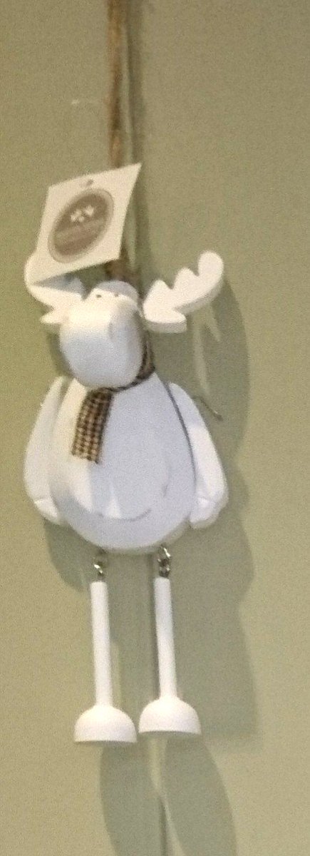On the twelfth day of Christmas the deli gave to me a happy reindeer decoration