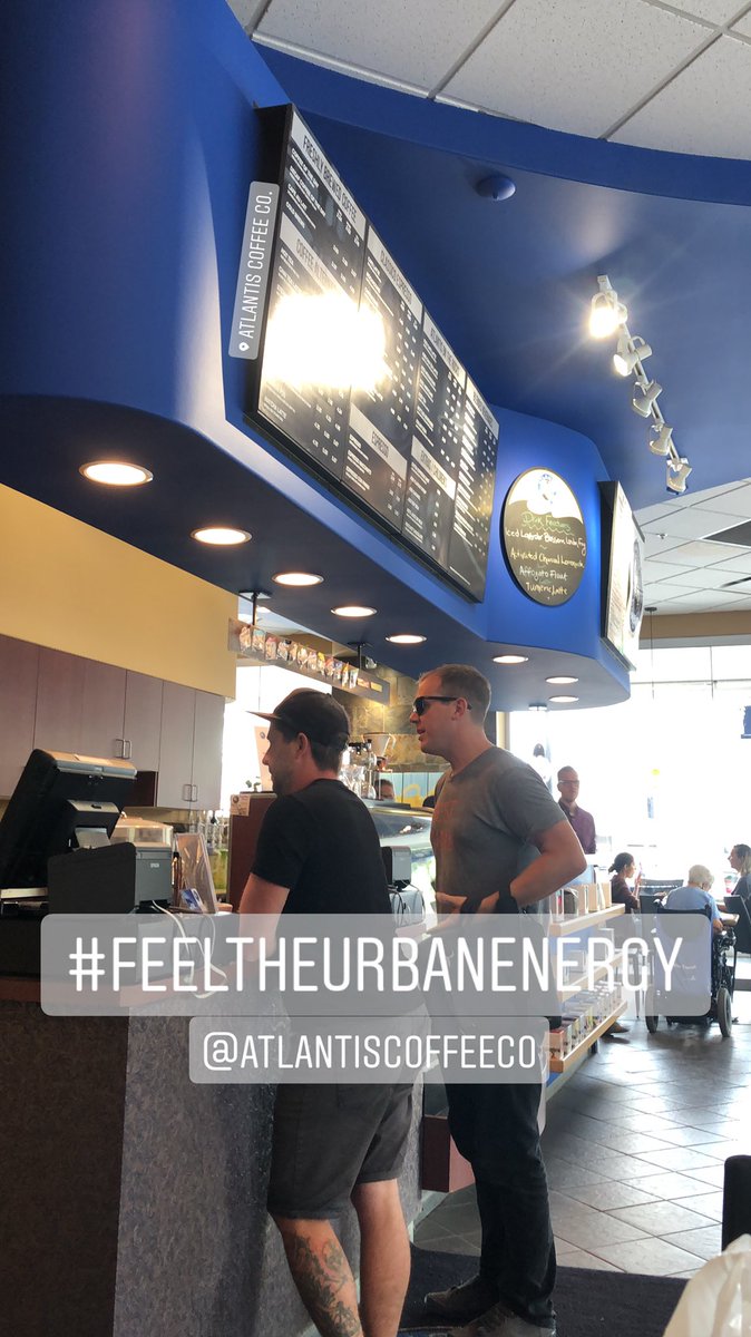 Happy hour is on now! Half price espresso, macchiatos, trad caps and trad americanos #FeelTheUrbanEnergy #HappyHour #AtlantisCoffee