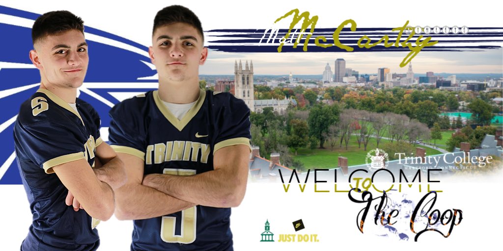 MattewMccarthy's tweet photo. Excited and honored to announce my commitment to Trinity college.  Thank you to everyone that helped me along the way- #Rollbants https://t.co/uwdKf8yELF