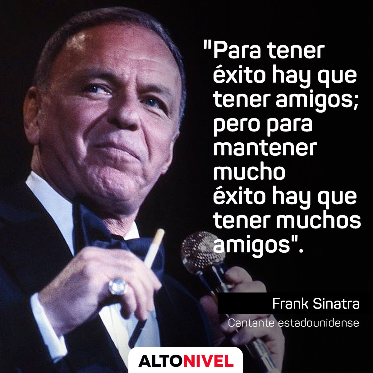 Alto Nivel A Twitter Frase Un Dia Como Hoy Pero De 1915 Nacio El Actor Y Cantante Frank Sinatra