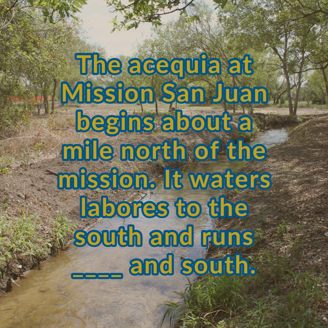 MHP_SanAntonio's tweet photo. Do you know the other direction the acequia runs? #MissionHeritagePartners #ParkPartners #SanAntonio https://t.co/GoAePlqhSw