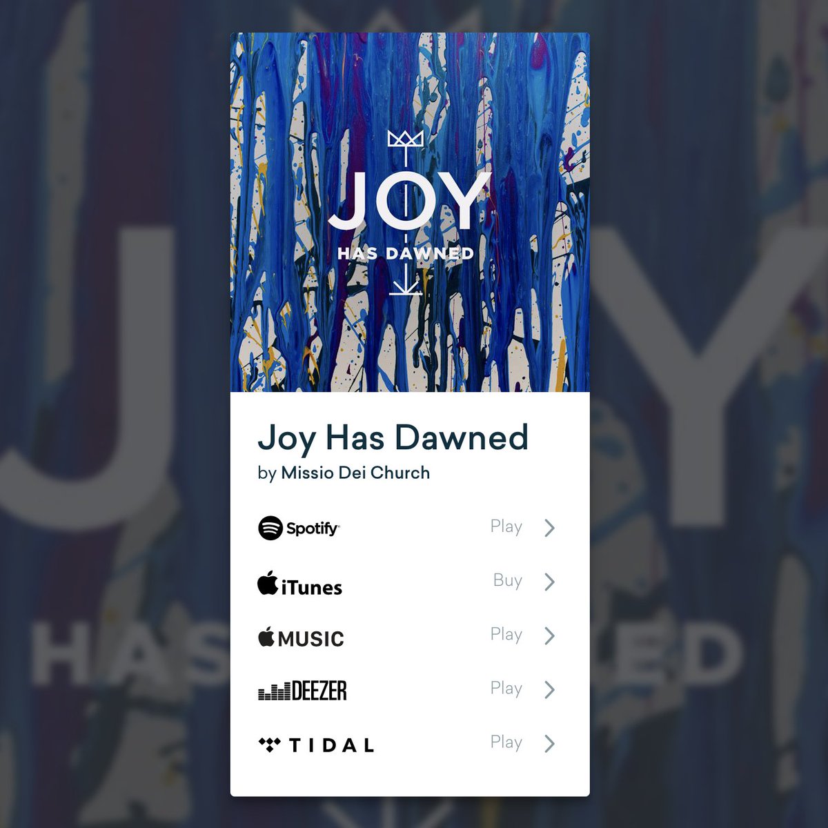 Our Responsive Arts teams are so excited to announce the release of our original recording of "Joy has Dawned". Listen to it now at buff.ly/2RUcM2X.