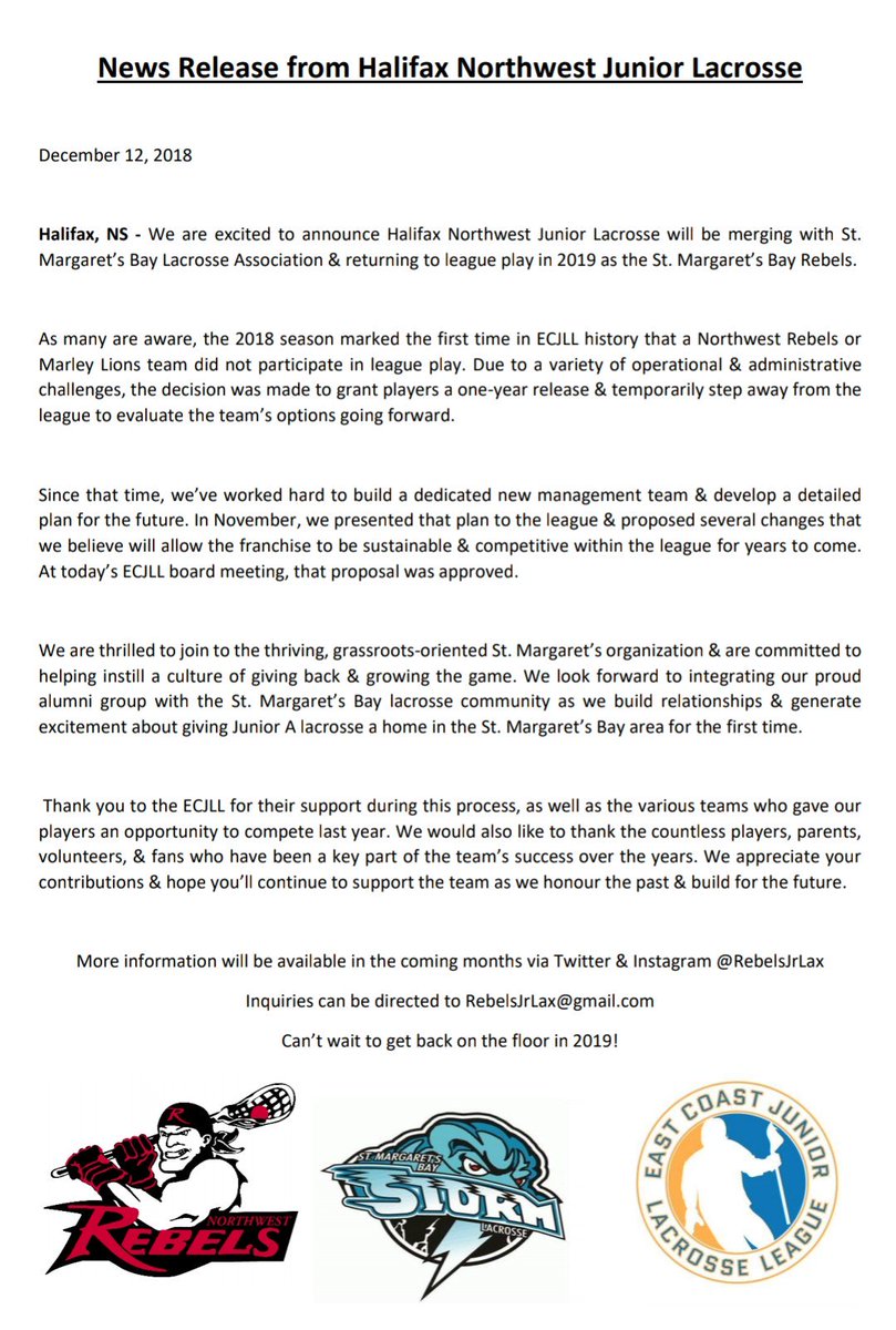 Exciting news for the future of junior lacrosse!