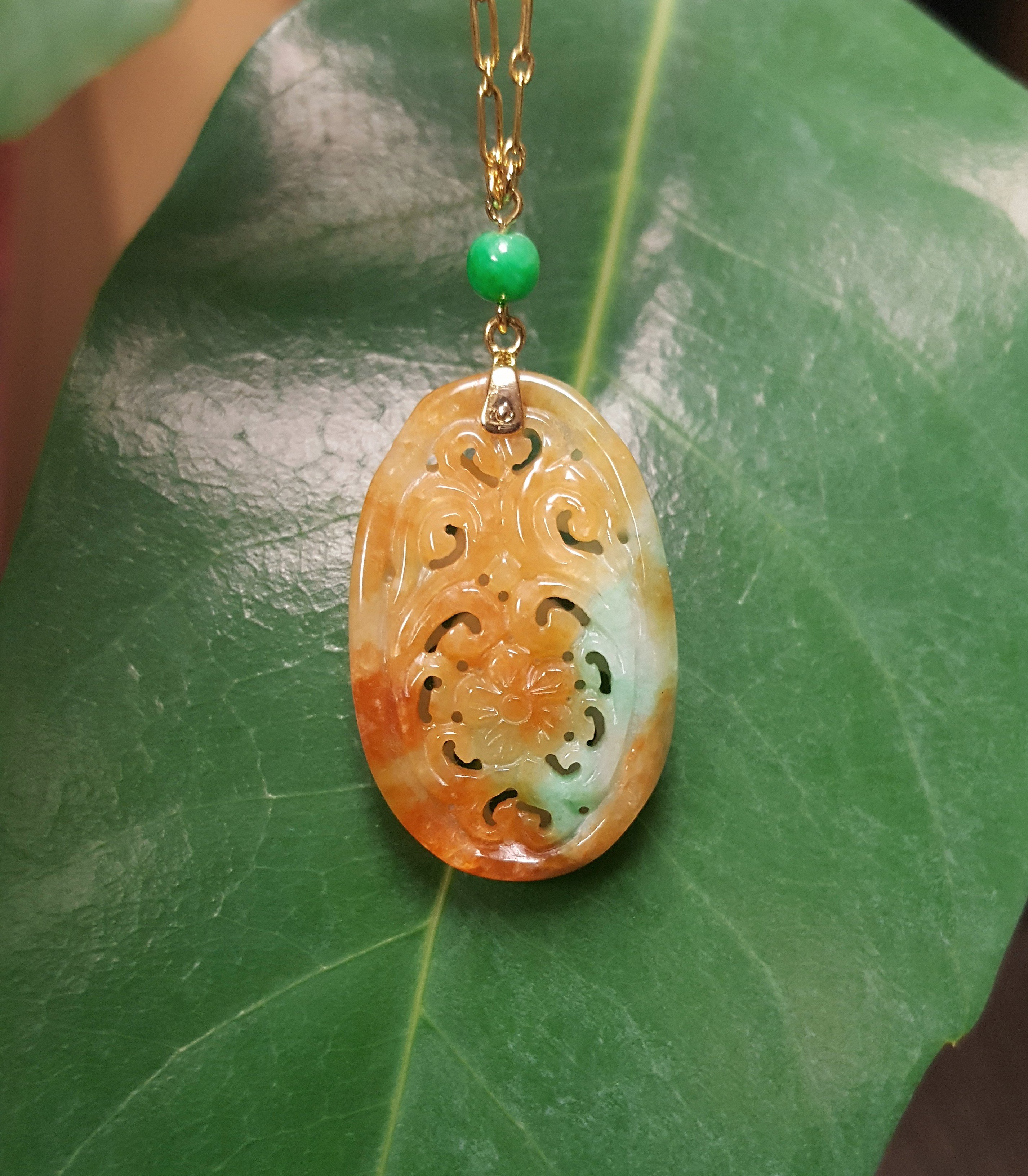 Orange jade hot sale jewelry