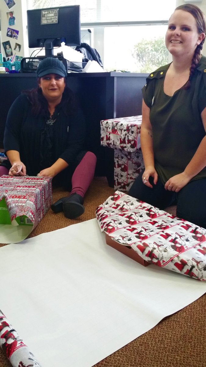 CallahanVillAD's tweet photo. Christmas festivities are in full swing @Callahanvillage Santa's helpers wrapped gifts today for our Staff Christmas party this Friday! #Christmas #familyfun https://t.co/udjnq7hY4j