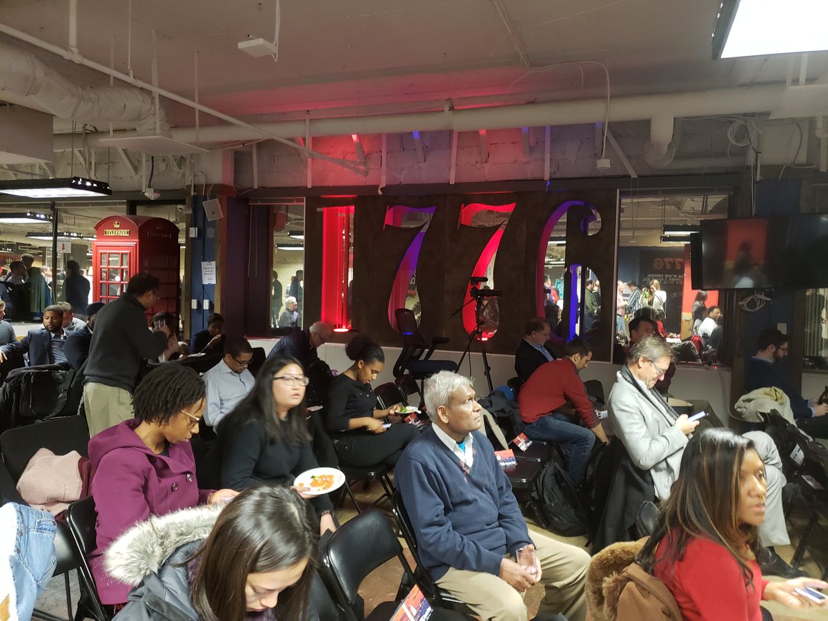 AnthonyMaher12's tweet photo. Listening to awesome pitches at #1776demoday, the culmination of our #DC accelerator with pitches from @lastcallforfood, @Optimantra, @BaseReport, @KingChris365, @premedly, @HenryHealthApp, @goswaggle, @RoomsieDC, @getbsafe, @WellKeptBeauty #WhereRevolutionsBegin https://t.co/BsskTqxwGh