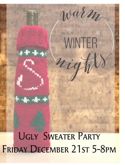 Don your ugliest sweater for a good get down... 
#Warmwinternights #Downtowndaytonoregon #oregonwine #traveloregon #uglysweaterparty #gluehwein #wintersangria #boardgames