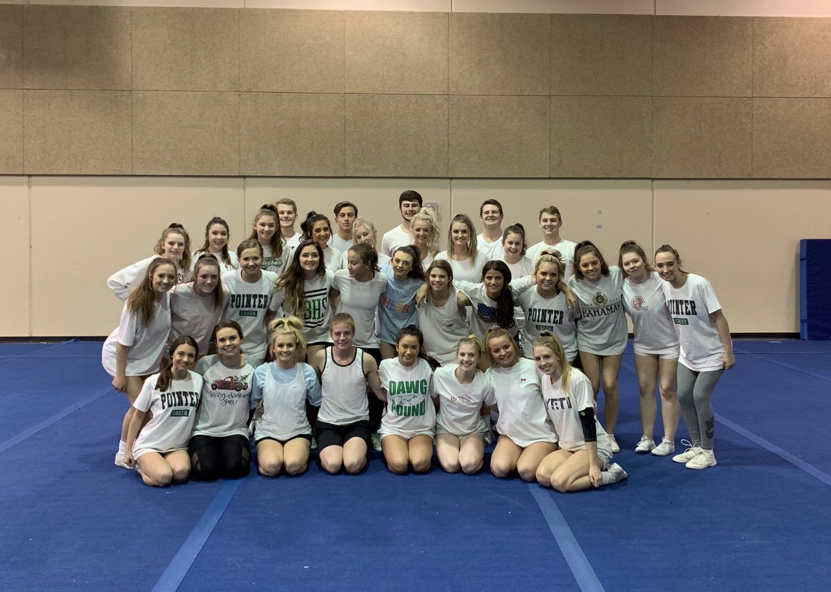 PointerCheer's tweet image. Down to ONE practice left before we leave for STATE! It’s time to give it everything we’ve got and be the best we can be on Saturday. #OYFRH #VBHSCheer 🐶💚