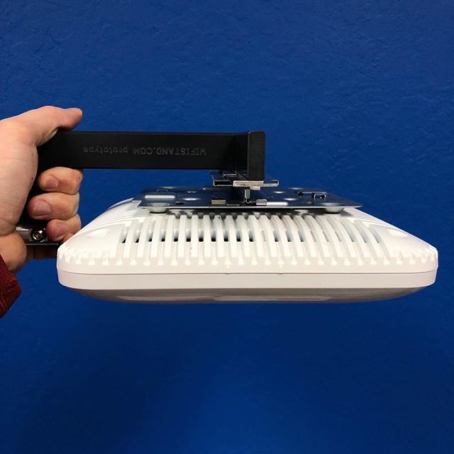 wifistand's tweet photo. A great pic showing a @MistSystems AP on a #WiFiStand! Thanks for the love! :-) #WiFi #AIWiFi https://t.co/kZMZfMo58Z https://t.co/Ini4QEUTGC