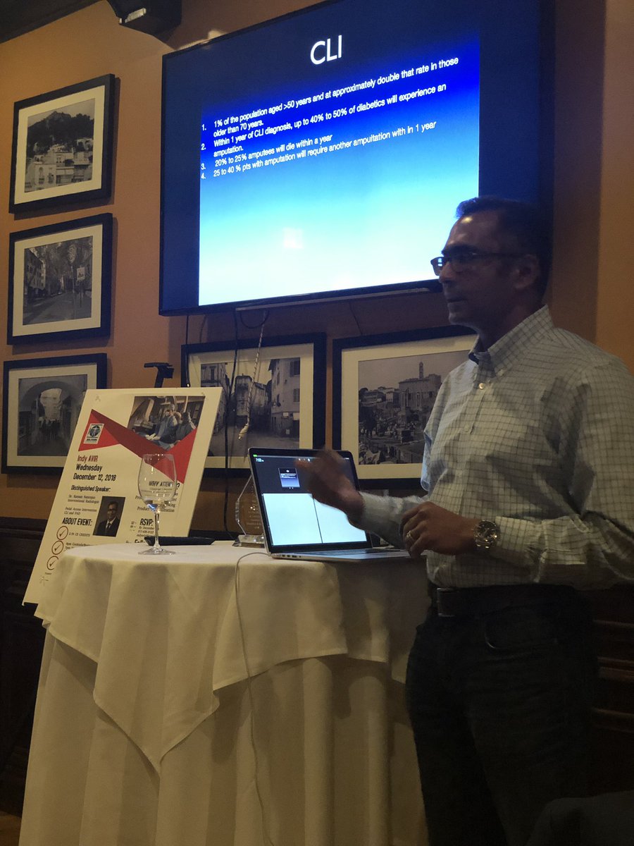 Great way to finish 2018 with a presentation on PAD and CLI by Dr Natarajan at our AVIR dinner.