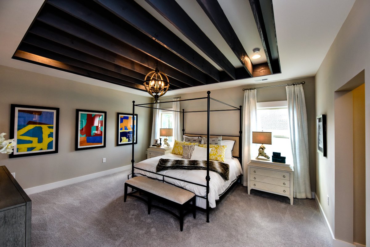 Come home to #luxuryliving with #TaylorMorrison #homes… bit.ly/2LnmNSV. #raleigh #raleighnc #realestate #bedroom #steelbedframe #bedroomsuite #luxuryroom #style #design