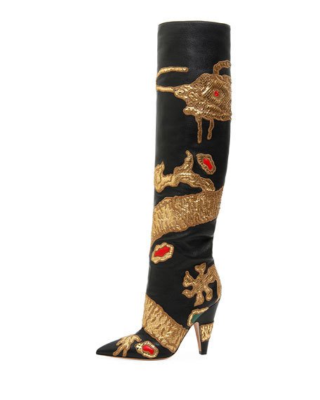 Dear Santa: The <a href="/MaisonValentino/">Valentino</a> “Dragon” Embellished Over-The-Knee Boot is now over 50% off <a href="/Bergdorfs/">Bergdorf Goodman</a>! Granted it’s still $2,072 but it would make a great Christmas gift.... shoewonk.com/post/181063683… #ShoeSale
