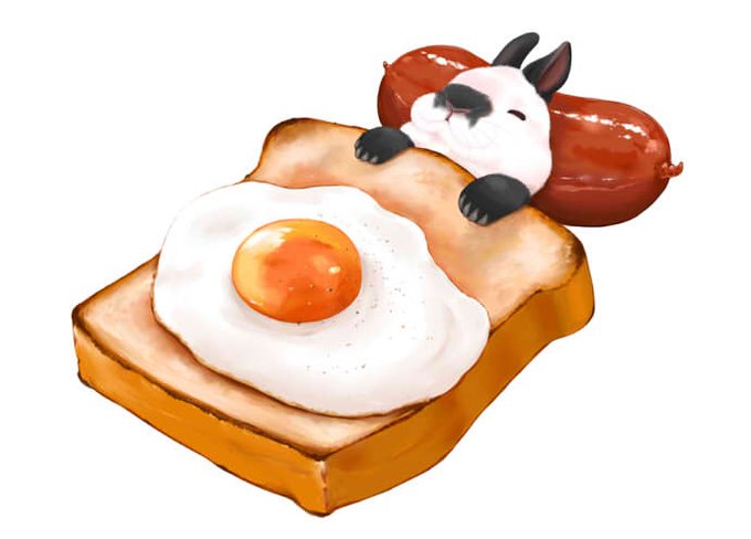 「目玉焼き トースト」のTwitter画像/イラスト(古い順)