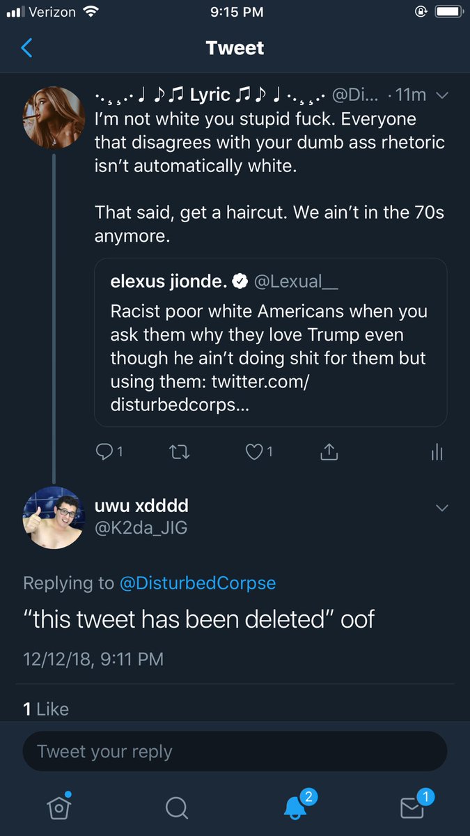 DisturbedCorpse's tweet image. Then deletes the tweet like a coward bitch when it starts getting attention because you got owned.