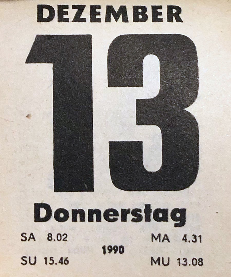 ddr_1990's tweet image. 13. Dezember 1990 #ddr1990