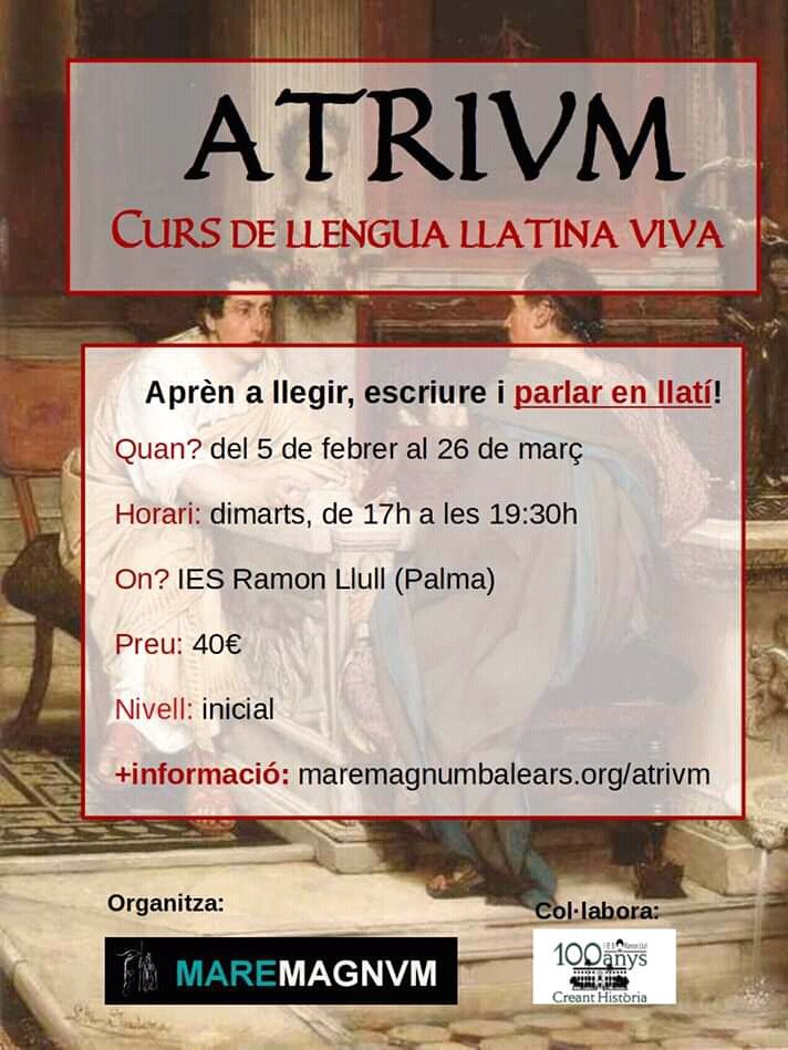 MAREMAGNVM_IB's tweet photo. Vols aprendre llatí en llatí? #ATRIVM és el teu curs!! 

✔https://t.co/8Es8FW8YN5 https://t.co/nAh6jbBs8R