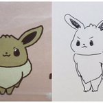 ミスドのイーブイがもう立ってるようにしか見えない!肩幅か太すぎてやばい!