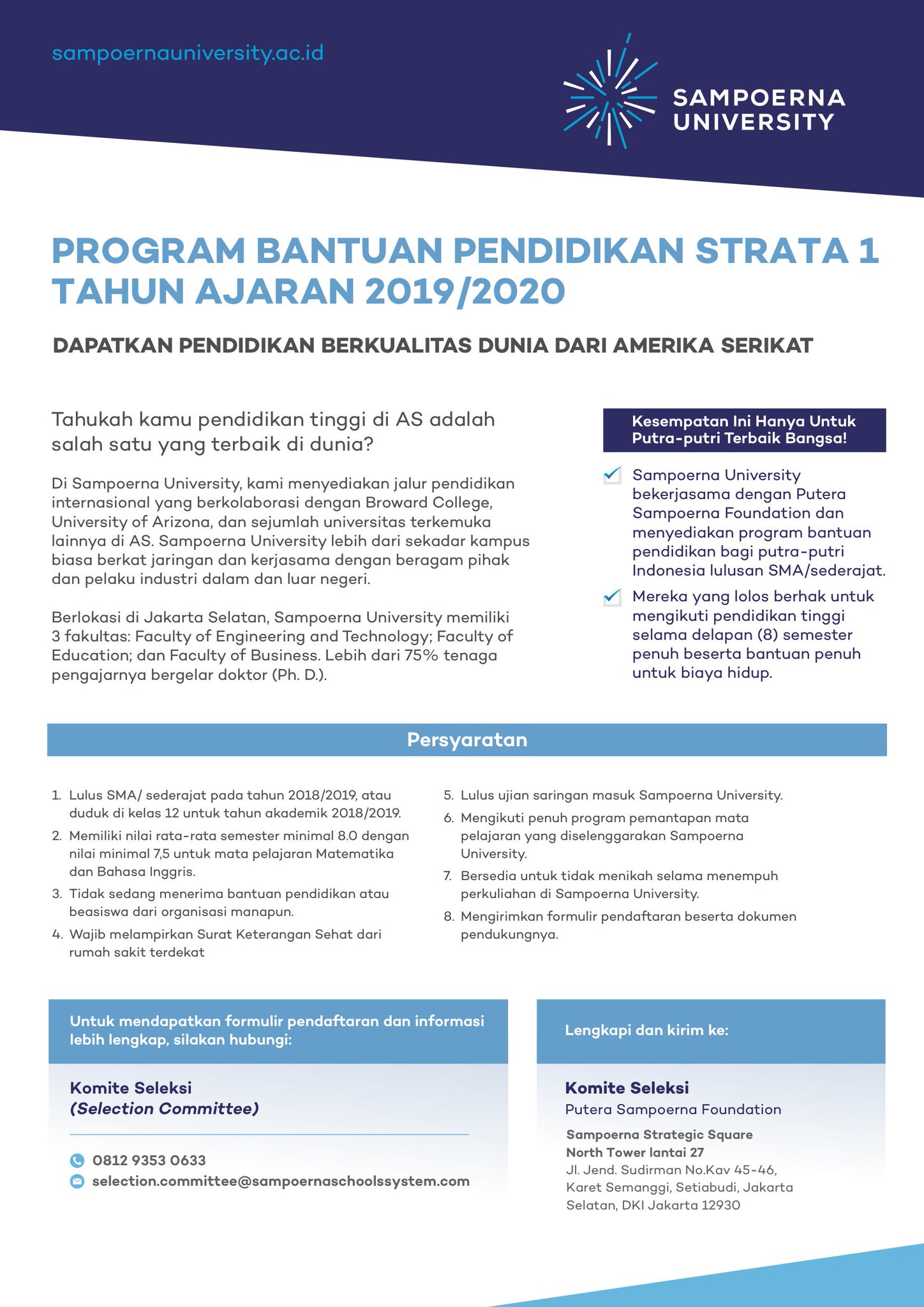 nisa faridz na Twitteru "Kuliah S1 di program pendidikan matematika dan pendidikan bahasa inggris tanpa keluar biaya kuliah selama 4 tahun sampai lulus