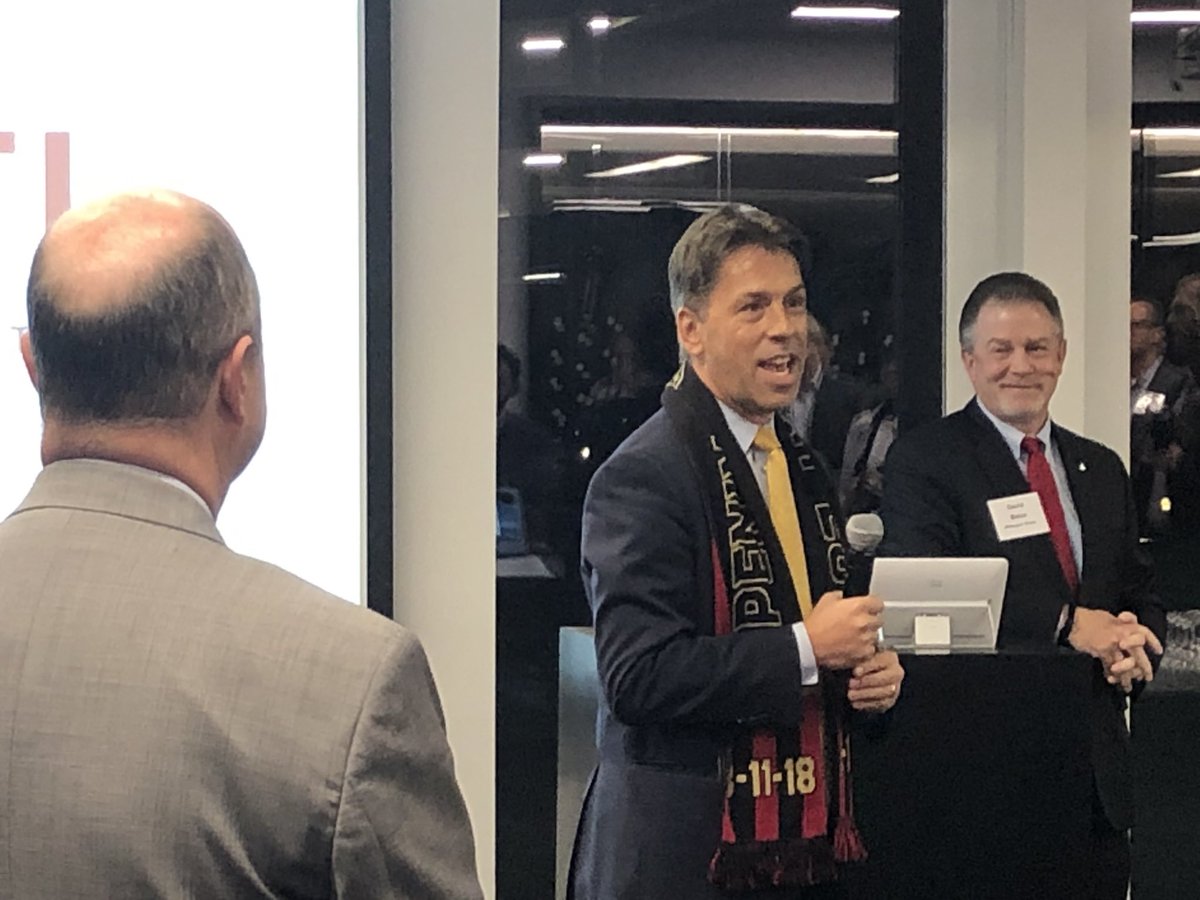 Vanessaibarratl's tweet photo. Great turnout at the first #ORBATL Atlanta foreign investors reception hosted at @MBUSA with words from CEO/President Dietmar Exler, showcasing his @ATLUTD pride, &amp; David Balos from @jpmorgan “Cities that are more international are more vibrant more sustainable” kudos @atlchamber https://t.co/lOdeucJMWM