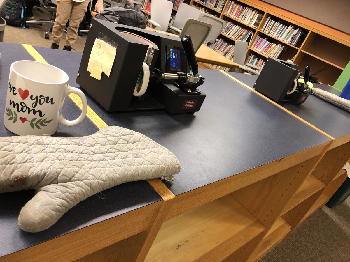 Using the @BWMobileFabLab supplies, 7th graders were able to use sublimation to create a personalized mug just in time for the holidays!!! #science @MMcNallyTeacher @HMSTEMnaut @BWSDHarrisonMS