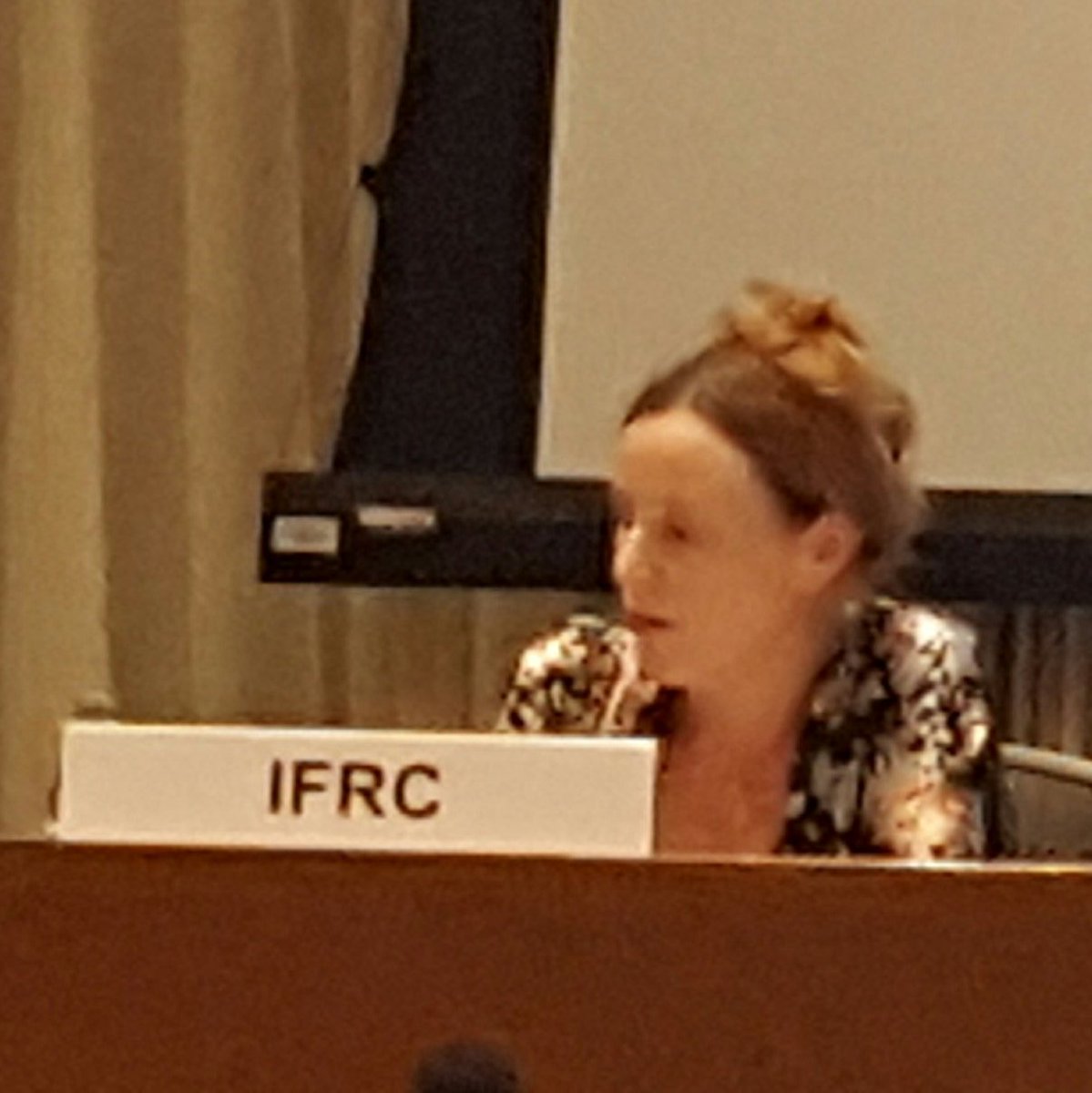 MargaretJWUNDP's tweet photo. Gabrielle Emery of #IFRC presents on the need for a #legal base for #DRR. Summarises key aspects of existing laws in #Asia #Pacific the most #disaster prone area in the world. @UNDPLaoPDR @ADBClimate @IFRCAsiaPacific in partnership on developing #DRM &amp; #climate law. @Sanny080911 https://t.co/F6ecaC7JB3