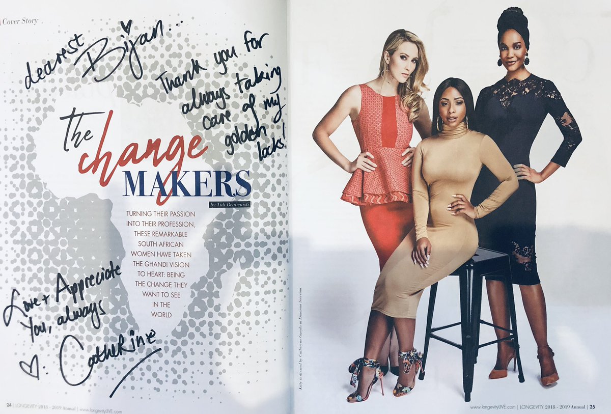 Thank you <a href="/ChangeAgentSA/">CATHERINE CONSTANTINIDES</a> for our lovely message in the Longevity magazine. We are so proud of you. 💚💚💚 <a href="/missearth_sa/">Miss Earth South Africa</a> <a href="/BijanHair/">Bijan Hair Salon</a> <a href="/EllaBellaC/">Shaun Cooney</a> <a href="/sa_fusion/">SA Fusion</a>