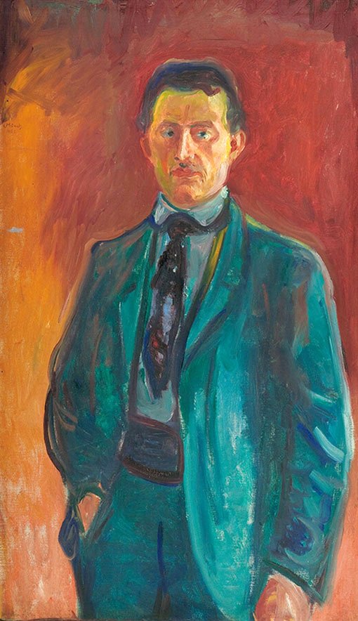 美術ファン 世界の名画 Twitter પર エドヴァルド ムンク 赤い背景の自画像 1906年 ムンク美術館