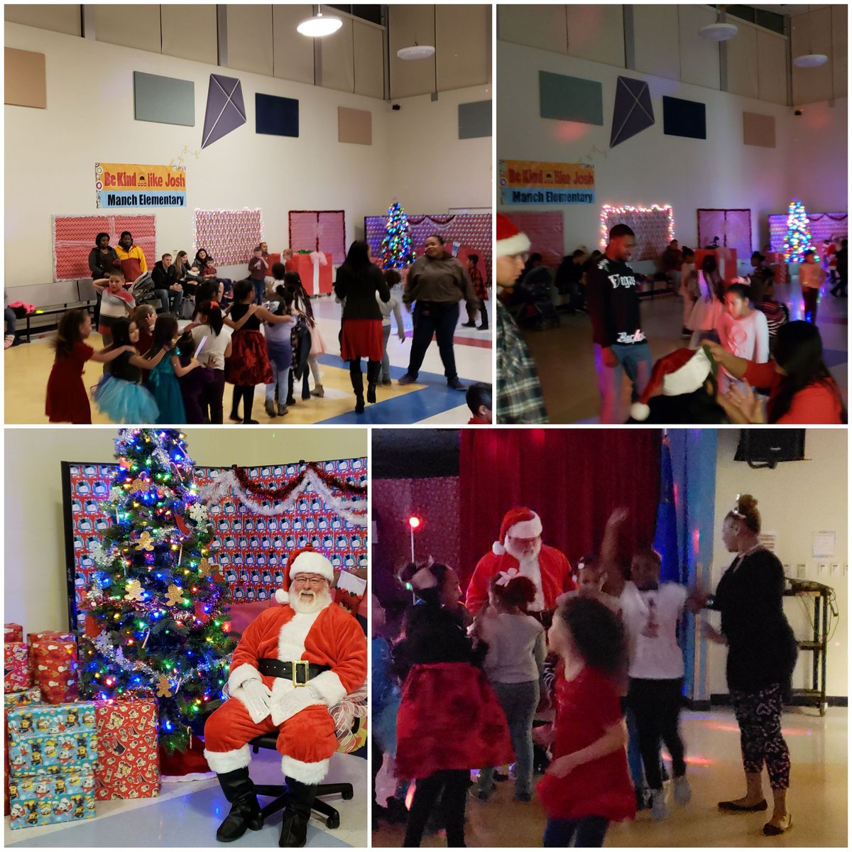 JEManchCCSD's tweet image. Winter Wonderland dance for primary students with a special visitor! #SupportCheer #ManchLife #OneTeamOneMission