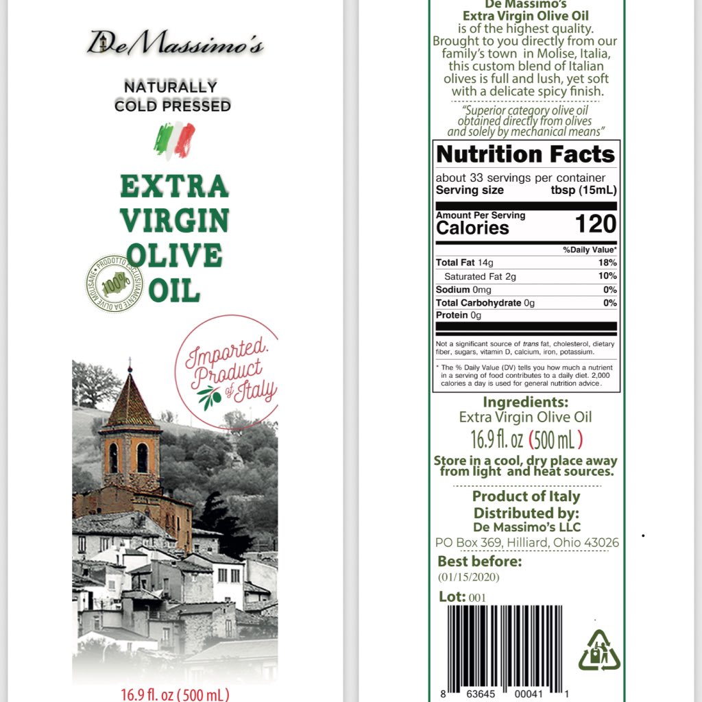 Almost complete...so proud about this partnership!  Ready to bring one of the highest quality extra virgin olive oils to America from our family in Italy! Comune di San Giovanni in Galdo Amici del Morrutto - Associazione Culturale