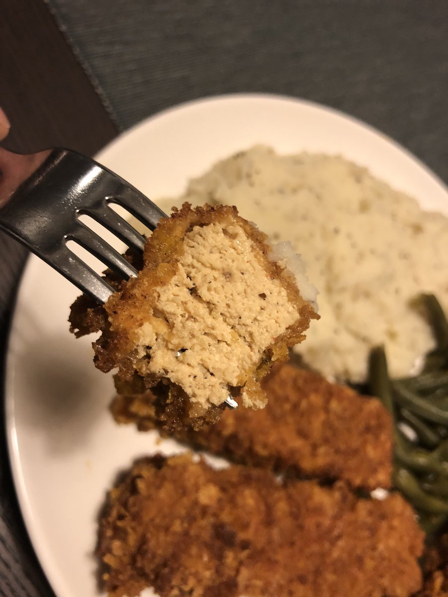 I’m very happy with how these vegan chicken strips came out