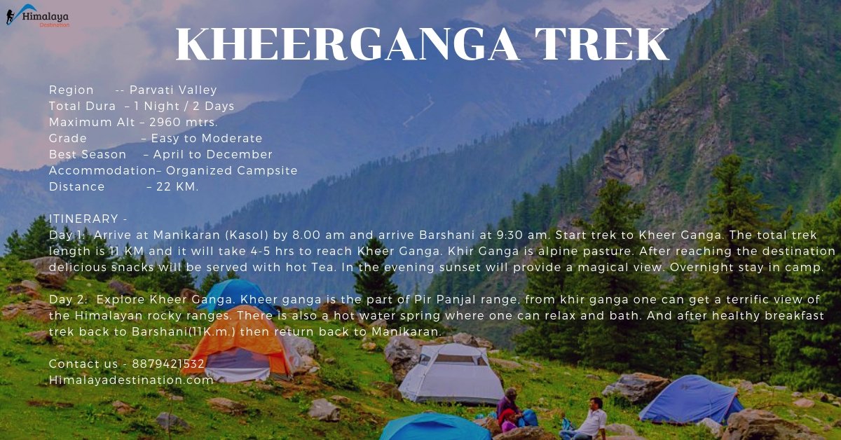 himalayadestina's tweet photo. Want to get yourself refreshed? Kheer Ganga Trek is the most refreshing trek giving an experience of hot water springs in north India region. Trekking to kheer ganga would give closer look to Himachal with lots of adventures.
#trekking #hotspringwater
https://t.co/nrzLJsOcPH https://t.co/pqsJiJYZH4