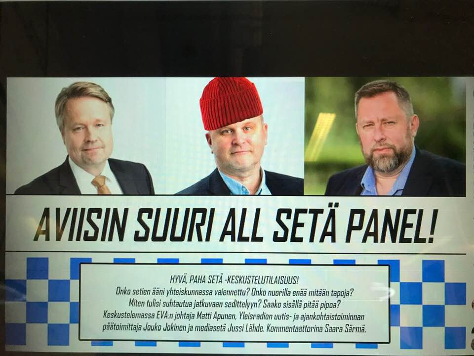 Illan jälkeen maailma ei ole ennallaan. #Tampere Ylioppilaslehti #Aviisi n hautajaisissa #AllSetäPanel eli @MattiApunen @JoukoJokinen ja alletwiitannut jakavat nuorisolle ohjeita käytökseen ja hyvään elämään Jos kuolet huumorintajuihisi tulematta, pysy poissa. Maanalainen klo 20