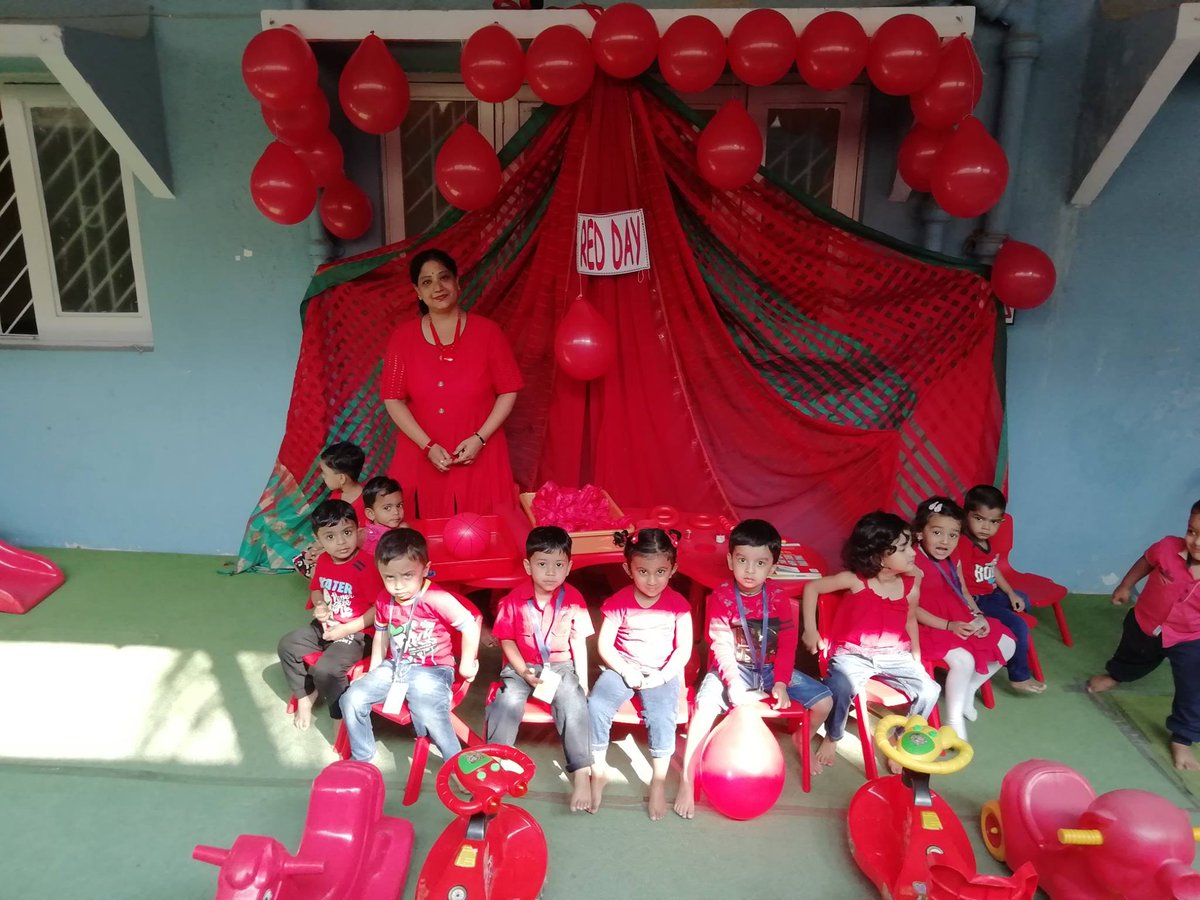 Olympia_School's tweet photo. #RedColourDay #Olympia #OlympiaNationalSchoolPune #Kindergarten #Preschool #School #Tingrenagar #Vishrantwadi #Pune https://t.co/IDFDf68IlC