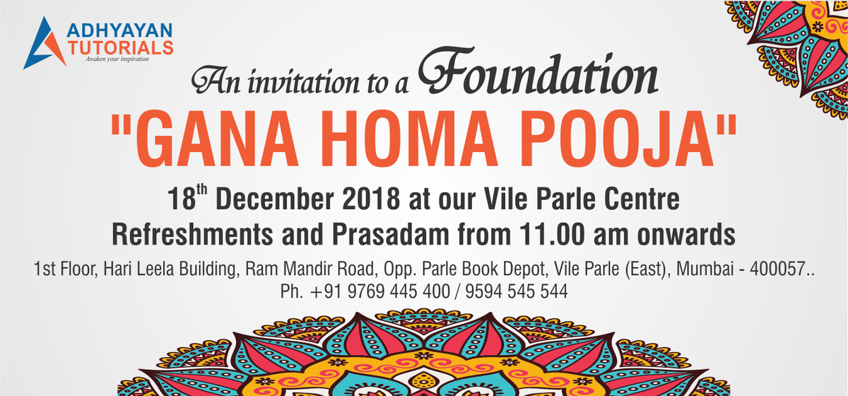 AdhyayanClasses's tweet photo. #SaveTheDate: 18 December 2018
Adhyayan Tutorials at Vile Parle
1st Floor, Hari Leela Building, Ram Mandir road, Opp. Parle Book Depot, Vile Parle (East), Mumbai - 400057.

#Andheri #AdhyayanTutorials #Adhyayan #WesternMumbai #IraGroupTuitions #IGT #VGyaan #Commerce #VileParle https://t.co/YTY4vE1p5Y