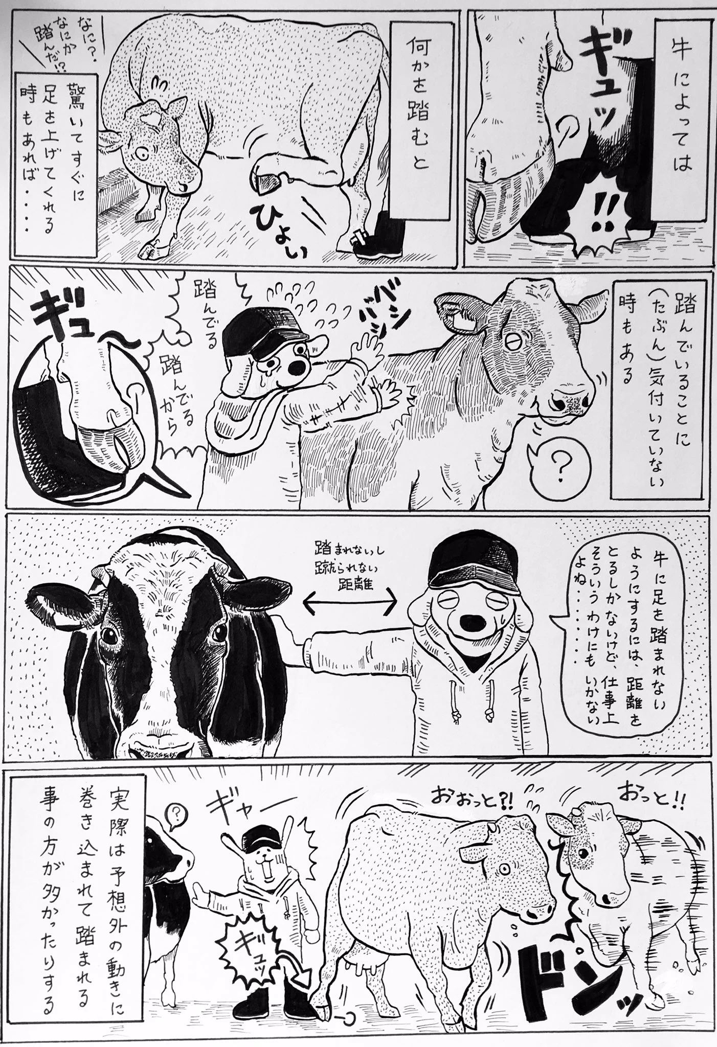 牛をお世話するのってとても大変なんだな・・・美味しい牛乳が飲めることに感謝しよう！