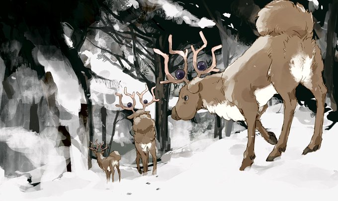 「deer」 illustration images(Oldest)