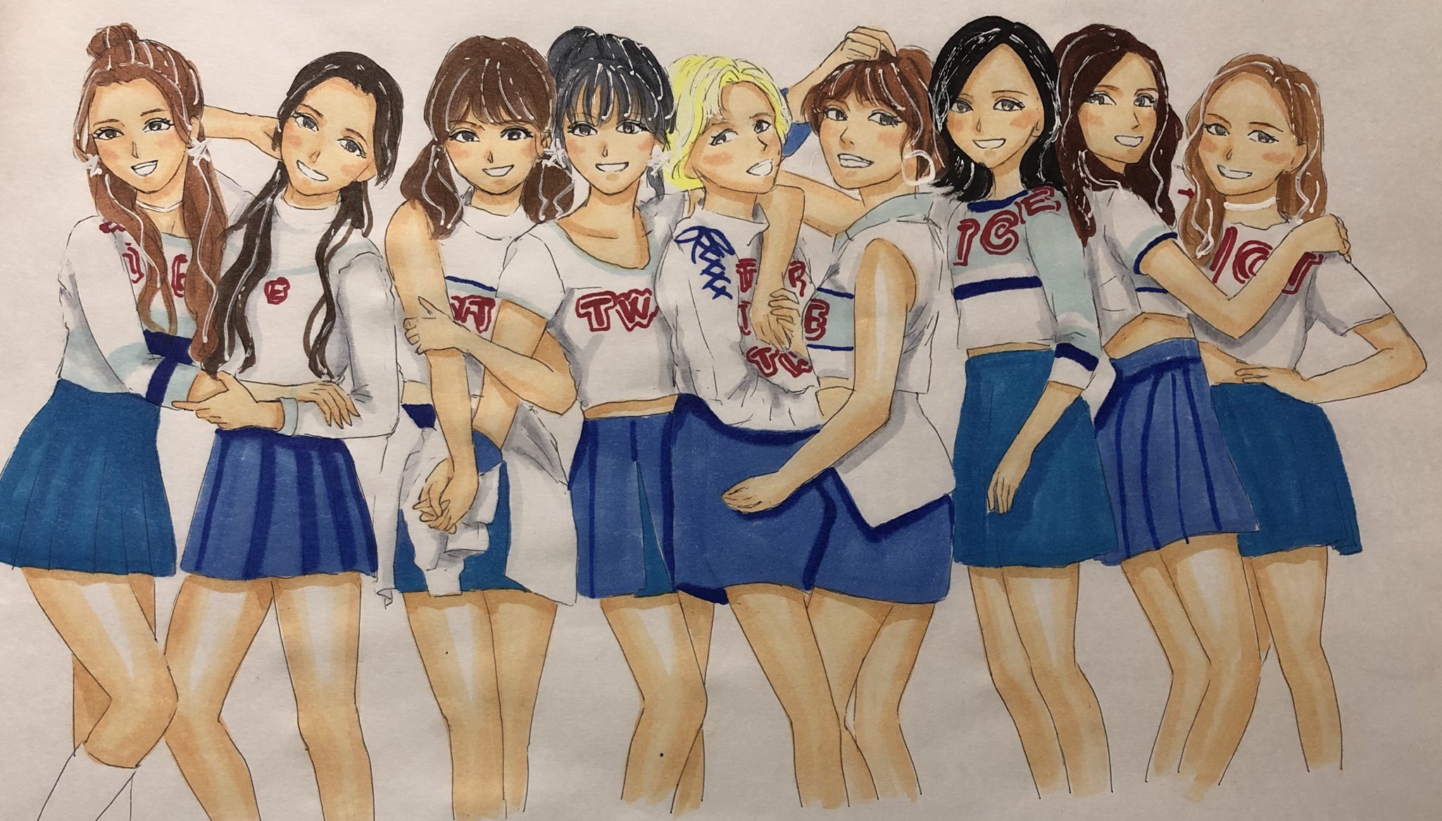 Twiceイラスト イラスト Illustration Drawing Art Painting Twice Twiceイラスト Kpop Once ジョンヨン Jeongyeon サナ Sana ミナ Mina ジヒョ Jihyo ナヨン Nayeon ツウィ Tzuyu 周子瑜 モモ Momo チェヨン Chaeyoung